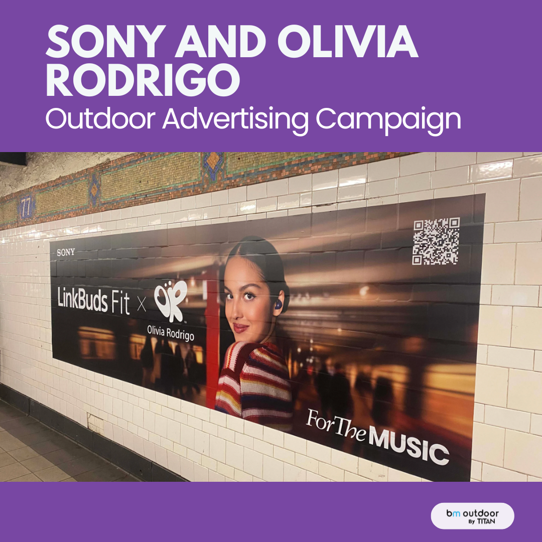 Sony and Olivia Rodrigo: Innovative Outdoor Advertising Campaign